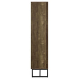 Carolyn 2-door Engineered Wood Accent Cabinet Rustic Oak - Tampa Furniture Outlet