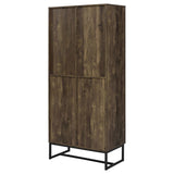 Carolyn 2-door Engineered Wood Accent Cabinet Rustic Oak - Tampa Furniture Outlet