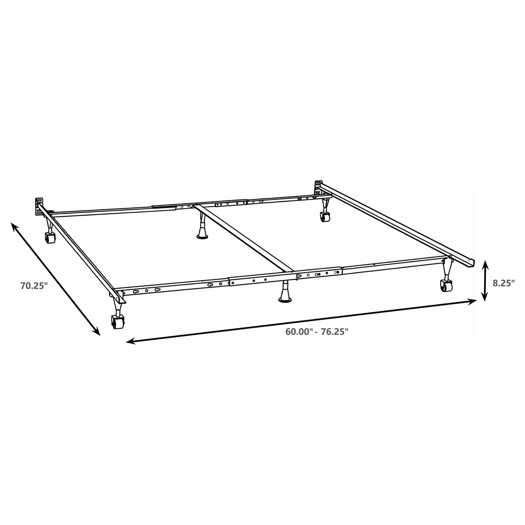 Kerns Queen or Eastern King or Cal King Bed Frame Black - Tampa Furniture Outlet