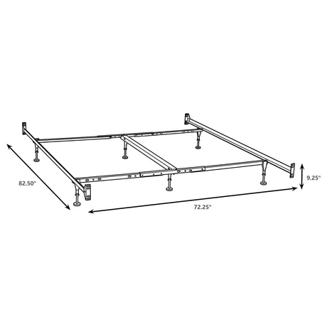 Esme California King Bed Frame Black (Headboard & Footboard) - Tampa Furniture Outlet
