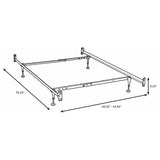 Esme Twin or Full Bed Frame Black (Headboard & Footboard) - Tampa Furniture Outlet