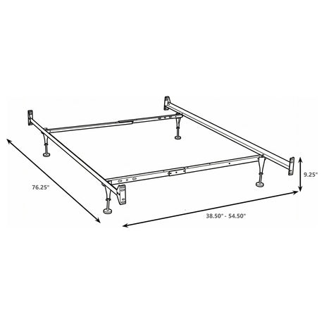 Esme Twin or Full Bed Frame Black (Headboard & Footboard) - Tampa Furniture Outlet