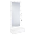 Tampa Furniture Outlet - Coaster - Spector 1-drawer Lighted Full-Length Floor Mirror White High Gloss - 960954