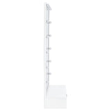 Spector 1-drawer Lighted Full-Length Floor Mirror White High Gloss