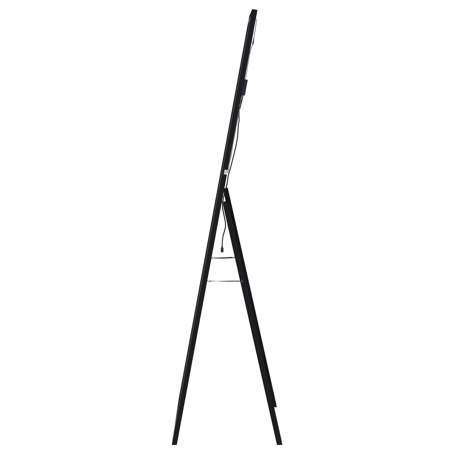 Windrose 28 x 67 Inch Tempered LED Standing Mirror Black - Tampa Furniture Outlet