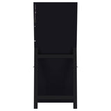 Windrose 28 x 67 Inch Tempered LED Standing Mirror Black - Tampa Furniture Outlet