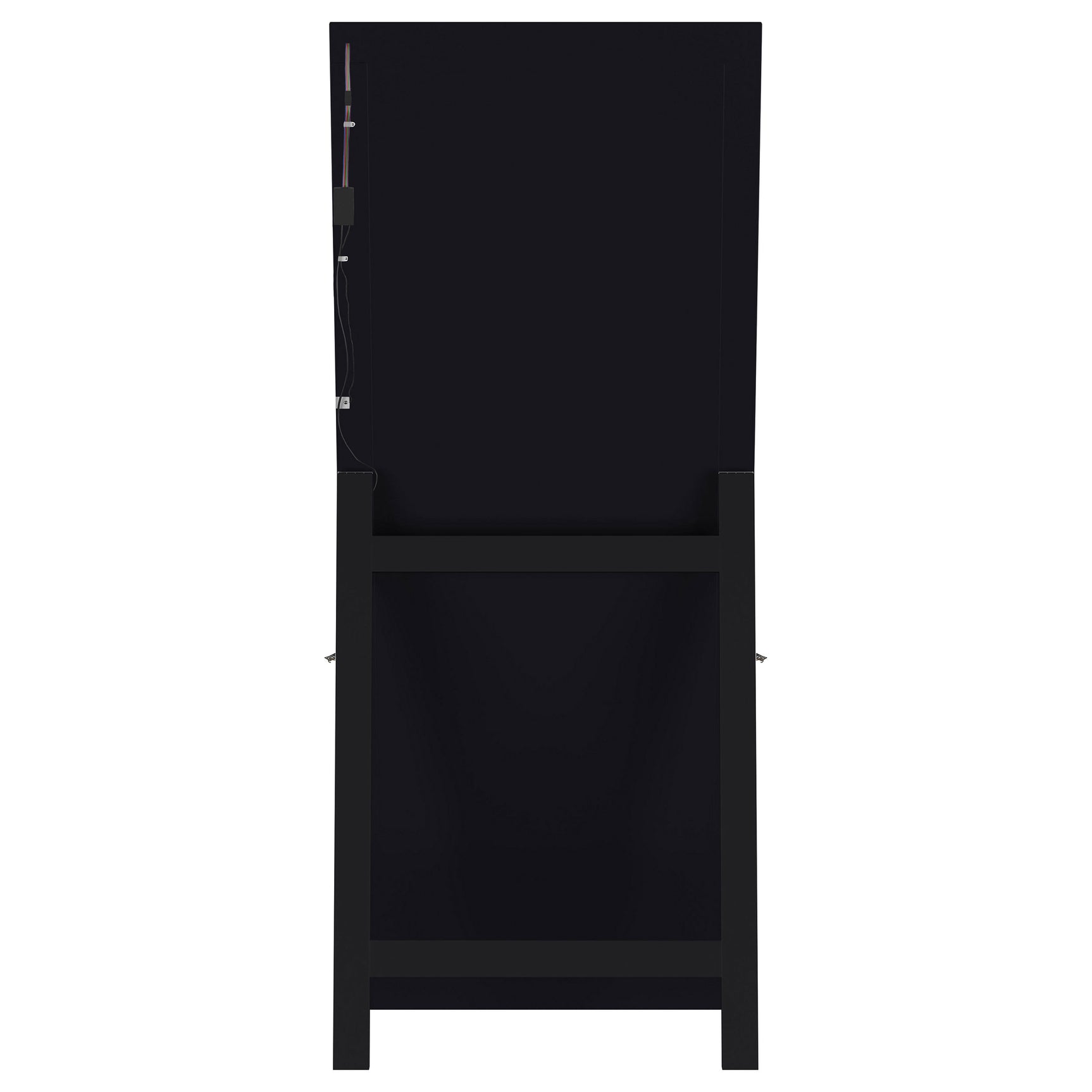 Windrose 28 x 67 Inch Tempered LED Standing Mirror Black - Tampa Furniture Outlet