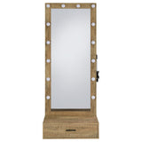 Spector 1-drawer Lighted Full-Length Floor Mirror Mango