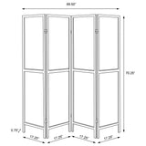 Deepika 4-Panel Room Divider Folding Screen Grey Driftwood - Tampa Furniture Outlet