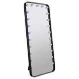 Tampa Furniture Outlet - Coaster - Canton 32 x 71 Inch LED Standing Mirror with Speakers Black - 961577