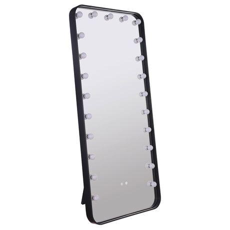 Tampa Furniture Outlet - Coaster - Canton 32 x 71 Inch LED Standing Mirror with Speakers Black - 961577