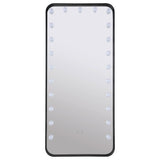 Canton 32 x 71 Inch LED Standing Mirror with Speakers Black - Tampa Furniture Outlet