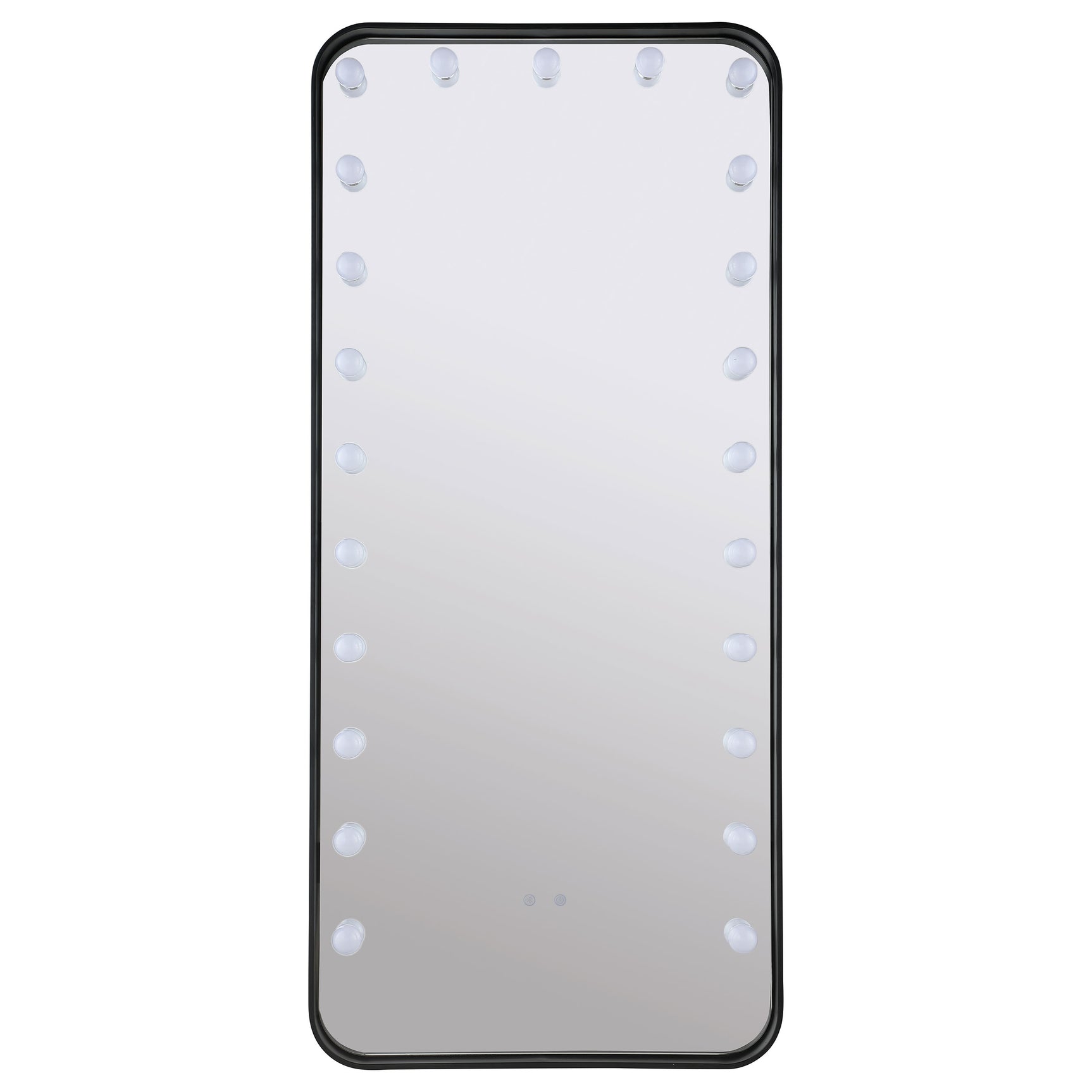 Canton 32 x 71 Inch LED Standing Mirror with Speakers Black - Tampa Furniture Outlet