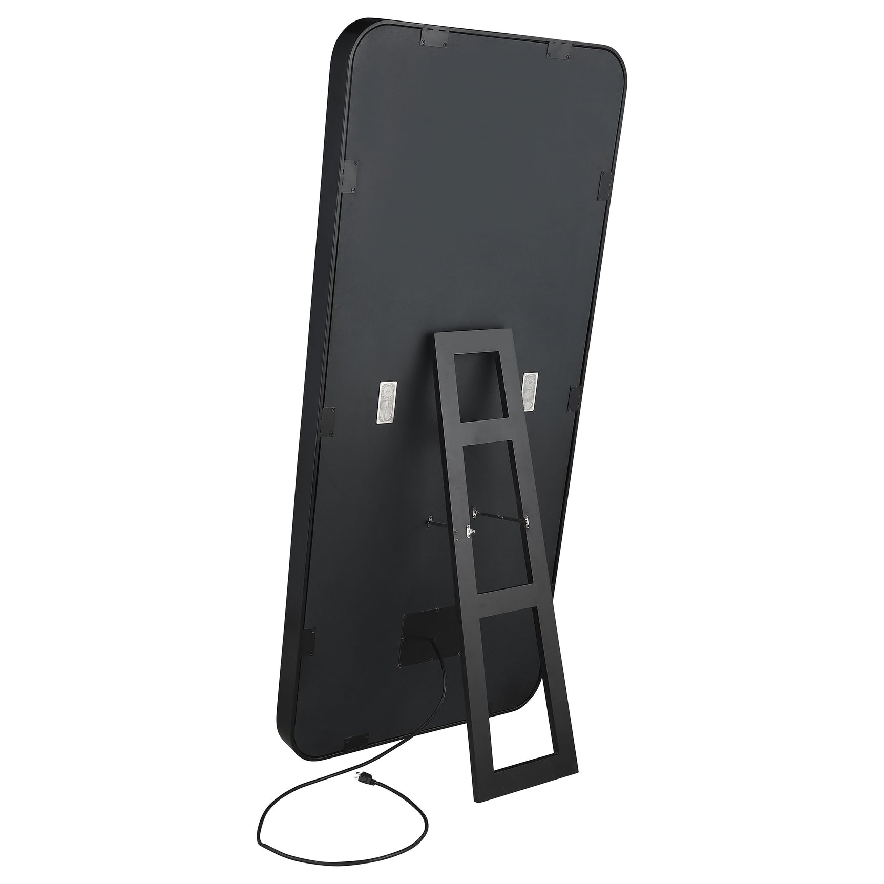 Canton 32 x 71 Inch LED Standing Mirror with Speakers Black - Tampa Furniture Outlet