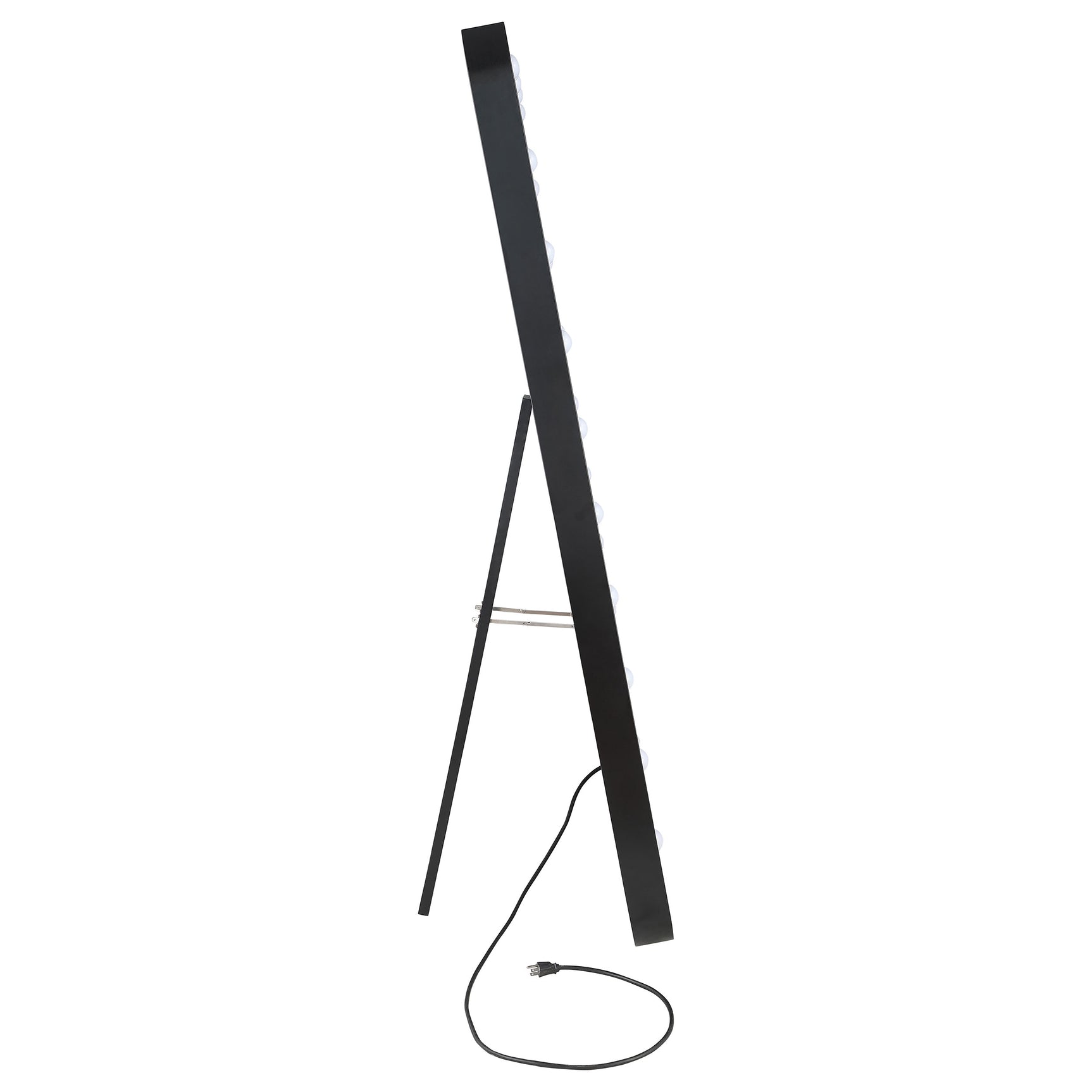 Canton 32 x 71 Inch LED Standing Mirror with Speakers Black - Tampa Furniture Outlet