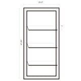 Oriel 24 x 47 Inch Rectangular 3-Shelf Wall Mirror Silver - Tampa Furniture Outlet