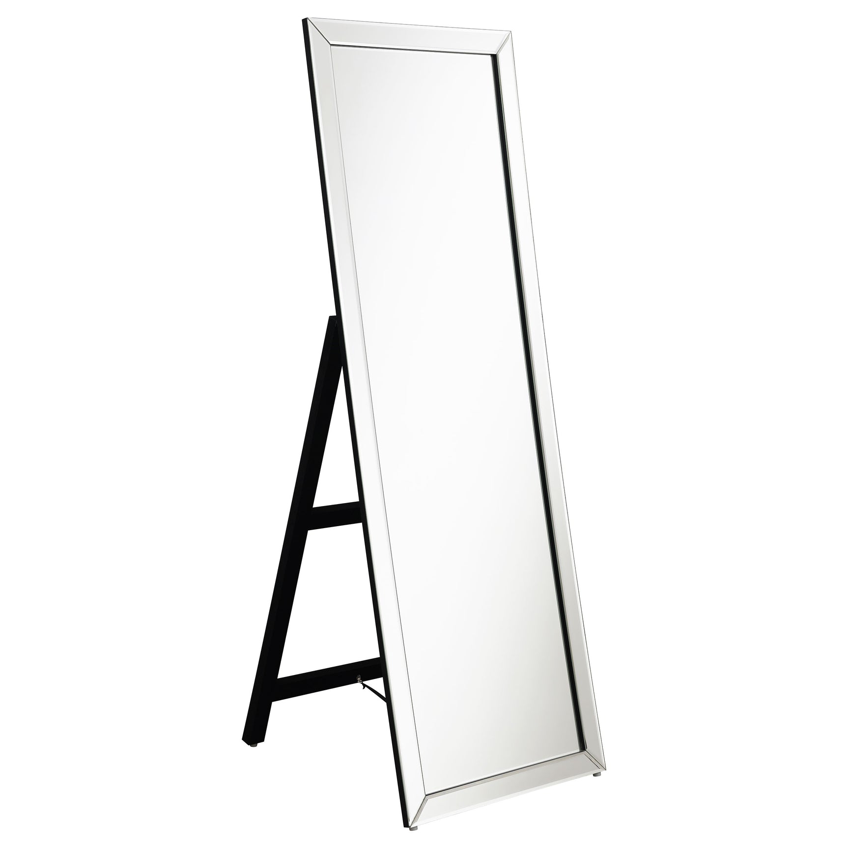 Tampa Furniture Outlet - Coaster - Soline 22 x 61 Inch Framed Standing Floor Mirror Silver - 961633