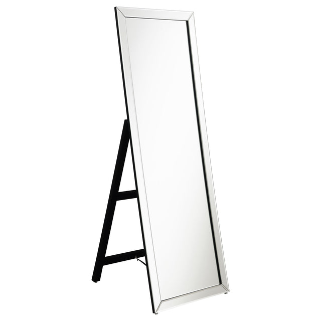 Tampa Furniture Outlet - Coaster - Soline 22 x 61 Inch Framed Standing Floor Mirror Silver - 961633