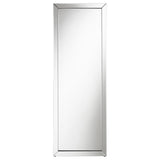 Soline 22 x 61 Inch Framed Standing Floor Mirror Silver - Tampa Furniture Outlet