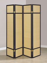 Pearce 4-panel Bamboo Room Divider Folding Screen Natural - Tampa Furniture Outlet