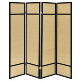 Pearce 4-panel Bamboo Room Divider Folding Screen Natural - Tampa Furniture Outlet