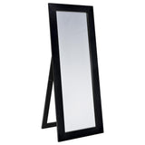 Tampa Furniture Outlet - Coaster - Cadence Tempered Glass Full Length Standing Mirror Black Oak - 961653
