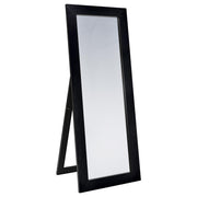 Tampa Furniture Outlet - Coaster - Cadence Tempered Glass Full Length Standing Mirror Black Oak - 961653