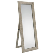Tampa Furniture Outlet - Coaster - Cadence Tempered Glass Full Length Mirror Grey Washed Oak - 961655