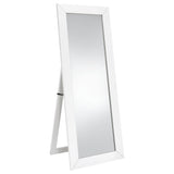 Tampa Furniture Outlet - Coaster - Cadence Tempered Glass Full Length Mirror White High Gloss - 961656