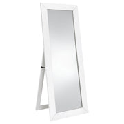 Tampa Furniture Outlet - Coaster - Cadence Tempered Glass Full Length Mirror White High Gloss - 961656