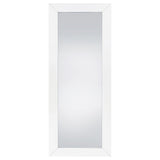 Cadence Tempered Glass Full Length Mirror White High Gloss - Tampa Furniture Outlet