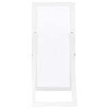 Cadence Tempered Glass Full Length Mirror White High Gloss - Tampa Furniture Outlet