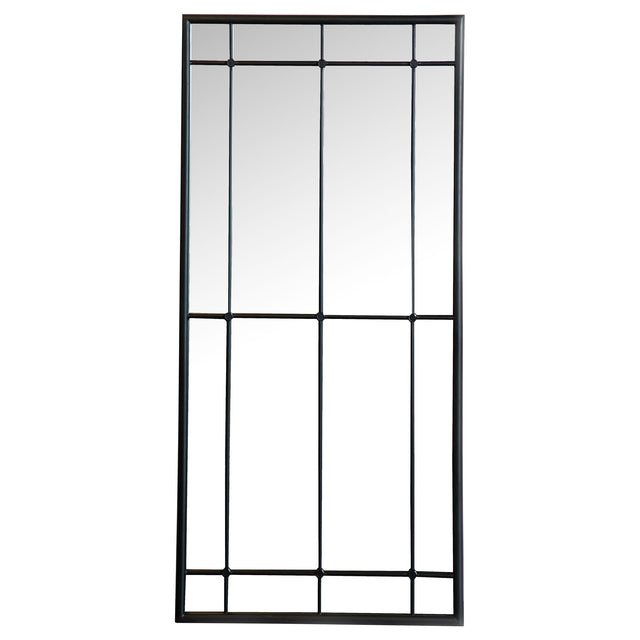 Tampa Furniture Outlet - Coaster - Annetta 24 x 52 Inch Window Pane Wall Mirror Black - 962913