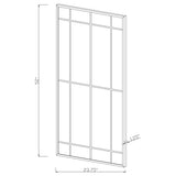 Annetta 24 x 52 Inch Window Pane Wall Mirror Black - Tampa Furniture Outlet