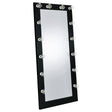 Tampa Furniture Outlet - Coaster - Zayan 32 x 71 Inch Floor Mirror LED Lighting Black Gloss - 969557