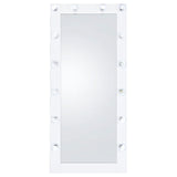 Zayan 32 x 71 Inch Floor Mirror LED Lighting White Gloss - Tampa Furniture Outlet