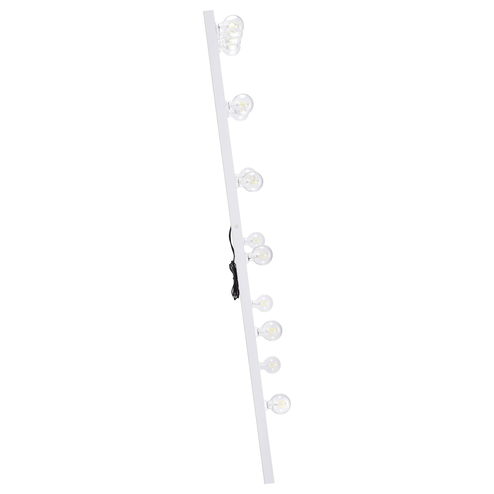 Zayan 32 x 71 Inch Floor Mirror LED Lighting White Gloss - Tampa Furniture Outlet