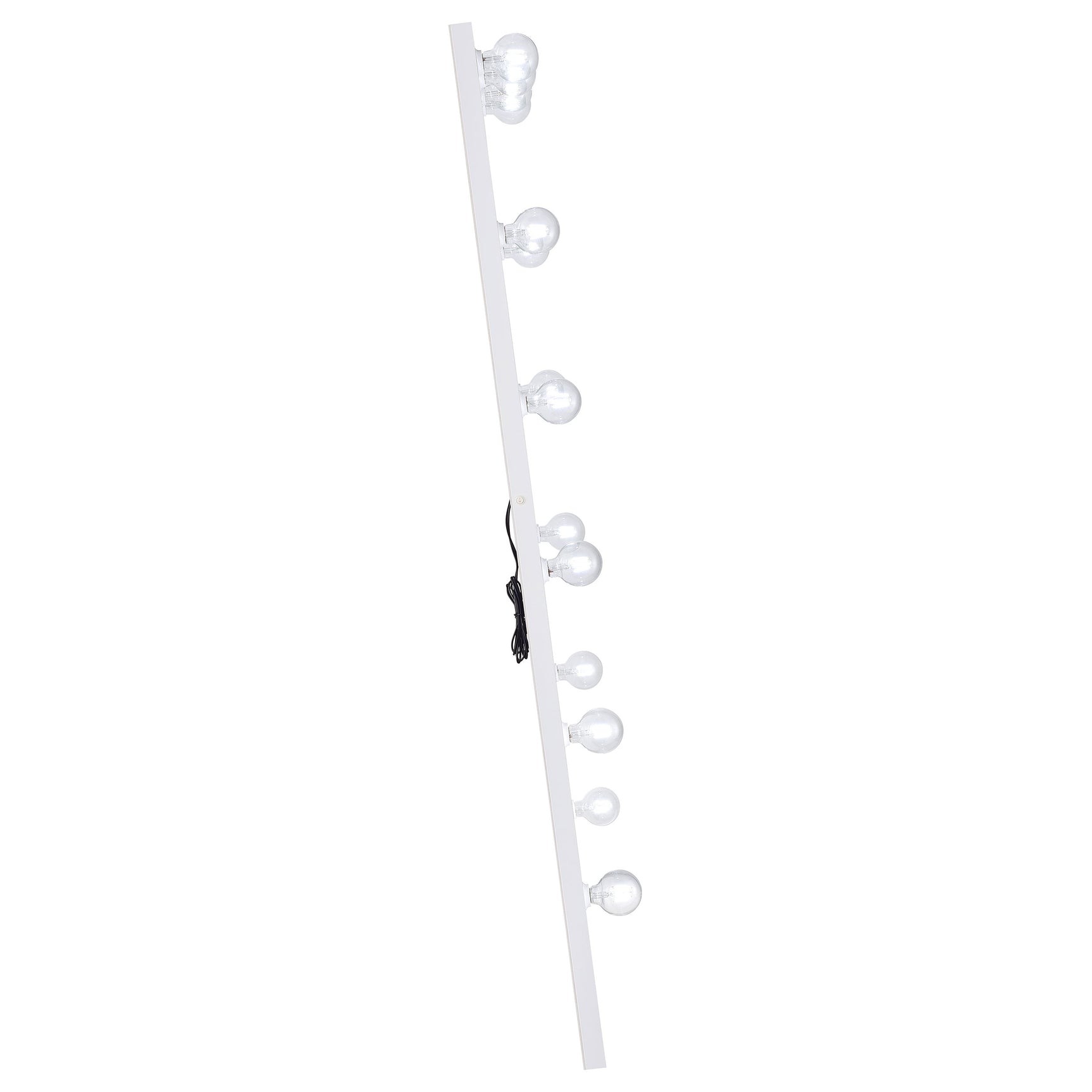 Zayan 32 x 71 Inch Floor Mirror LED Lighting White Gloss - Tampa Furniture Outlet