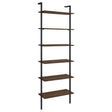Tampa Furniture Outlet - Coaster - Owens 96-inch 6-shelf Wall Bookshelf Walnut - 980072