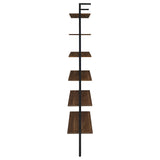Owens 96-inch 6-shelf Wall Bookshelf Walnut - Tampa Furniture Outlet