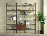 Tampa Furniture Outlet - Coaster - Owens 3-piece 96-inch Wall Mounted Bookshelf Set Walnut - 980074-S3