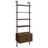 Owens 3-piece 96-inch Wall Mounted Bookshelf Set Walnut - Tampa Furniture Outlet