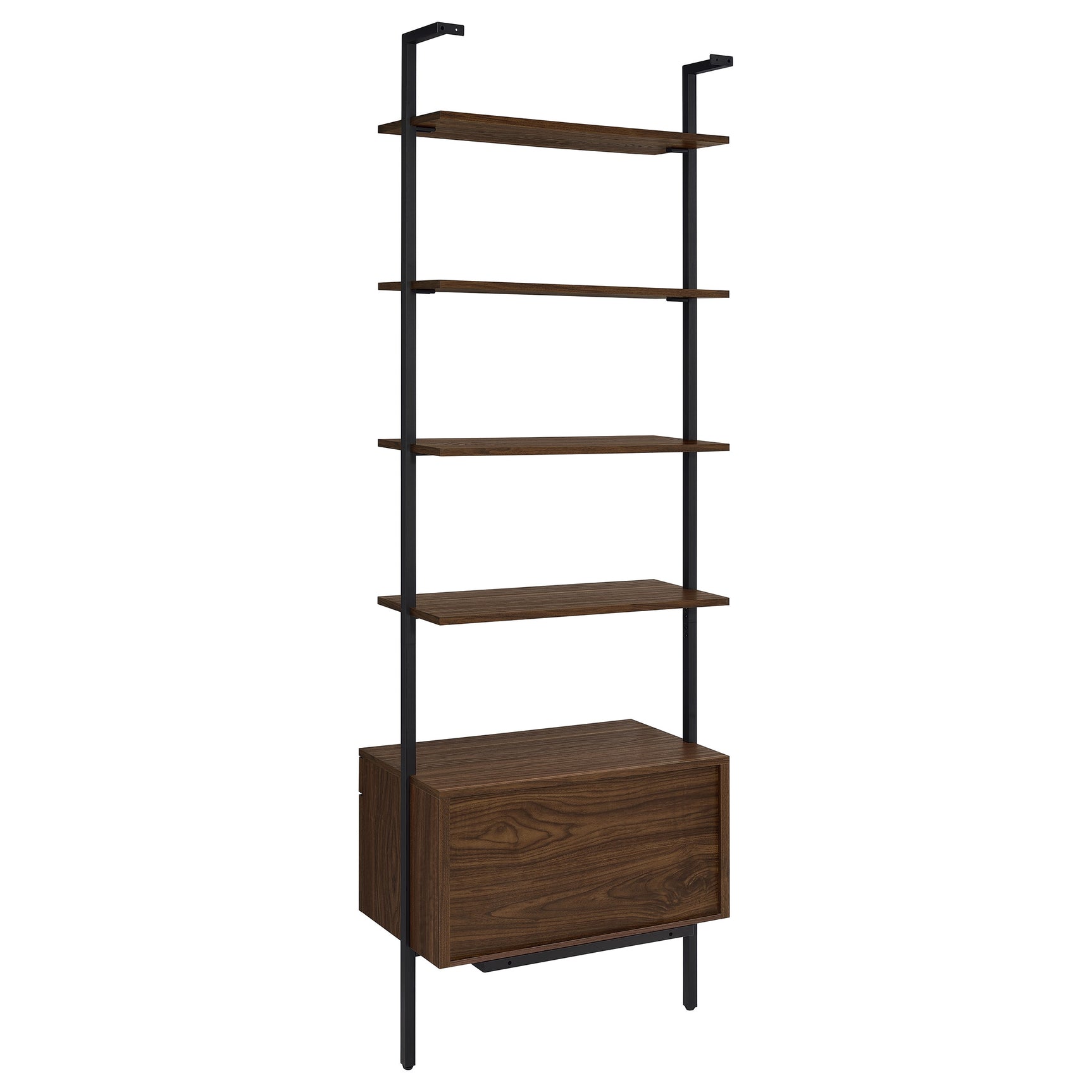 Owens 3-piece 96-inch Wall Mounted Bookshelf Set Walnut - Tampa Furniture Outlet