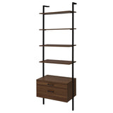Owens 96-inch 4-shelf Storage Wall Bookshelf Walnut - Tampa Furniture Outlet