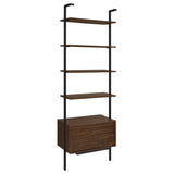 Owens 96-inch 4-shelf Storage Wall Bookshelf Walnut - Tampa Furniture Outlet