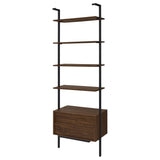 Owens 96-inch 4-shelf Storage Wall Bookshelf Walnut - Tampa Furniture Outlet