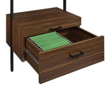 Owens 96-inch 4-shelf Storage Wall Bookshelf Walnut - Tampa Furniture Outlet