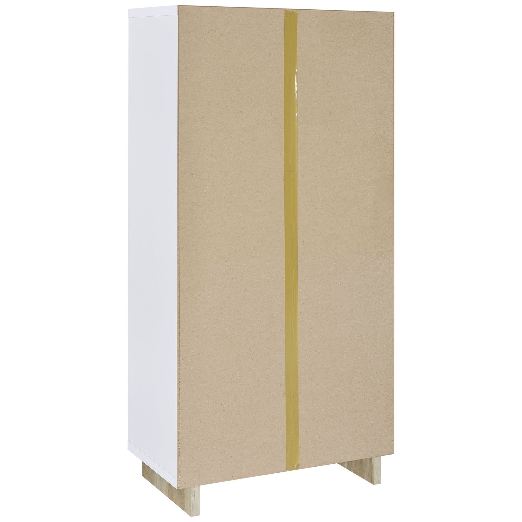 Dalton 65-inch 6-shelf Bookcase White and Distressed Pine - Tampa Furniture Outlet
