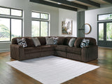 Tampa Furniture Outlet - Ashley Furniture - Midnight-Madness Sectional - RAF 5-Piece Sectional / Chocolate - 98104S26