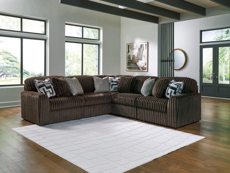 Tampa Furniture Outlet - Ashley Furniture - Midnight-Madness Sectional - RAF 5-Piece Sectional / Chocolate - 98104S26